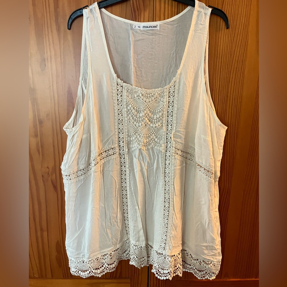 Maurices Ivory Lace Tank